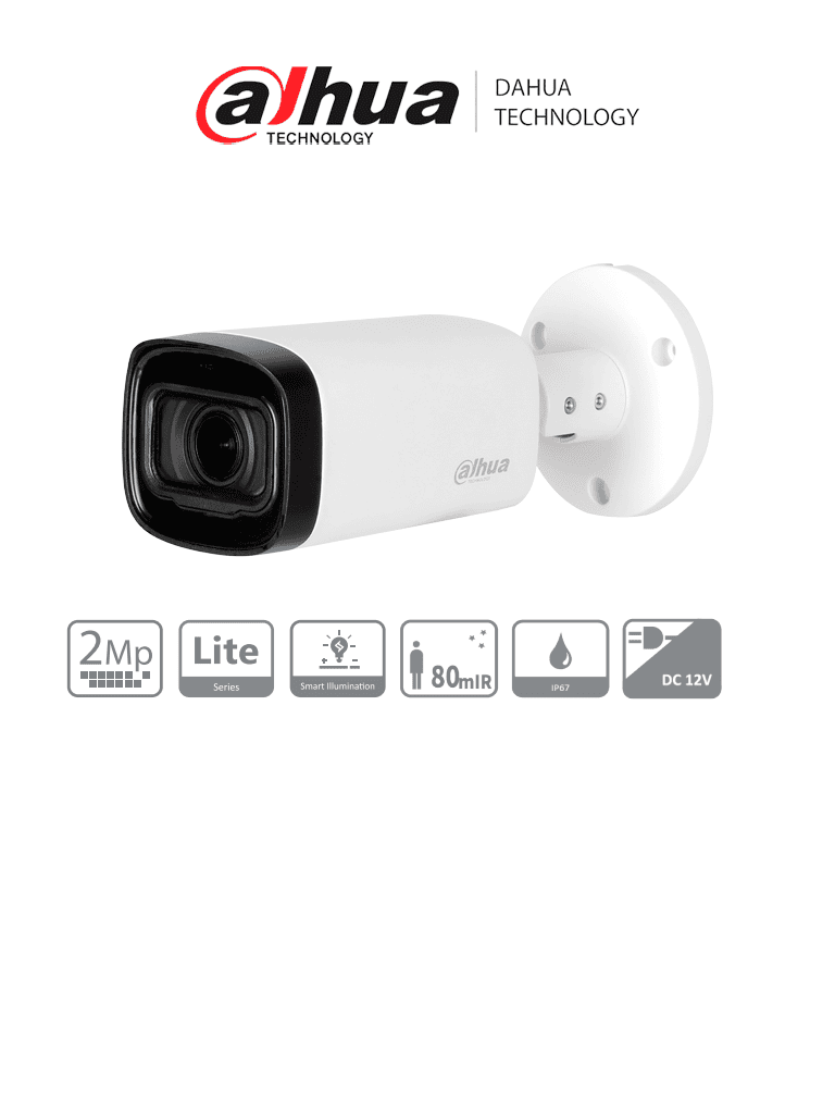 DAHUA HAC-HFW1200RN-Z-2712-S6 - Camara Bullet de 2 Megapixeles/ 1080p/ Lente Motorizado de 2.7 a 12 mm/ Super Adapt/ IR de 80 Metros/ Metalica/ IP67/ BLC/ HLC/ DWDR/ Soporta CVI/CVBS/AHD/TVI/ DAHUA HAC-HFW1200RN-Z-2712-S6 - Camara Bullet de 2 Megapixeles/ 1080p/ Lente Motorizado de 2.7 a 12 mm/ Super Adapt/ IR de 80 Metros/ Metalica/ IP67/ BLC/ HLC/ DWDR/ Soporta CVI/CVBS/AHD/TVI/